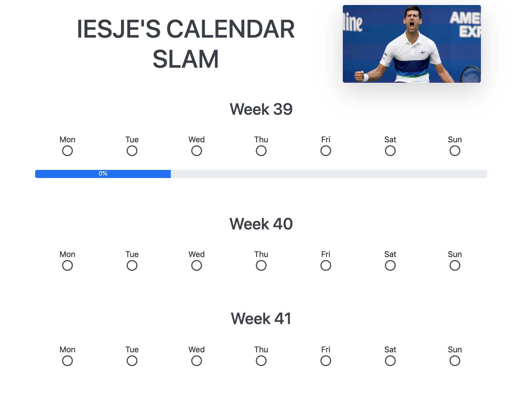 Custom calendar preview